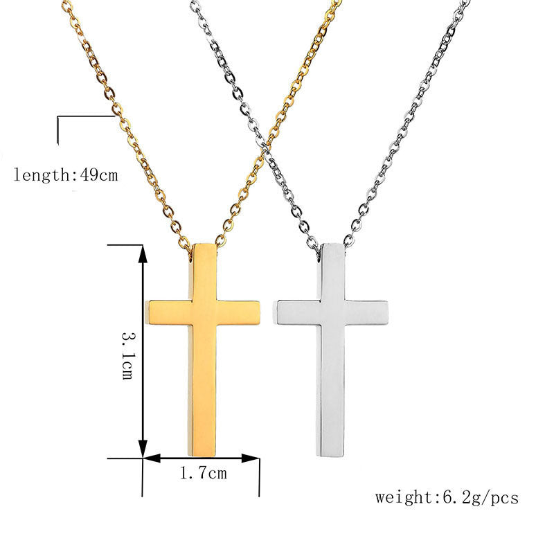 Stainless steel cross necklace