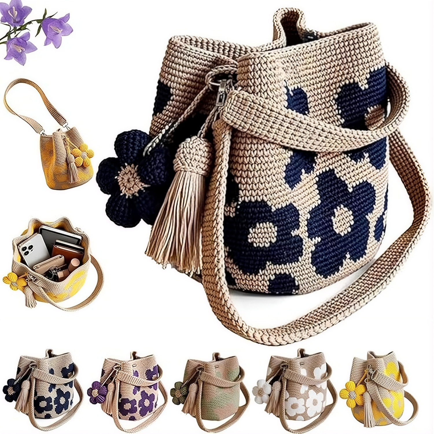 Crochet Flower Bag