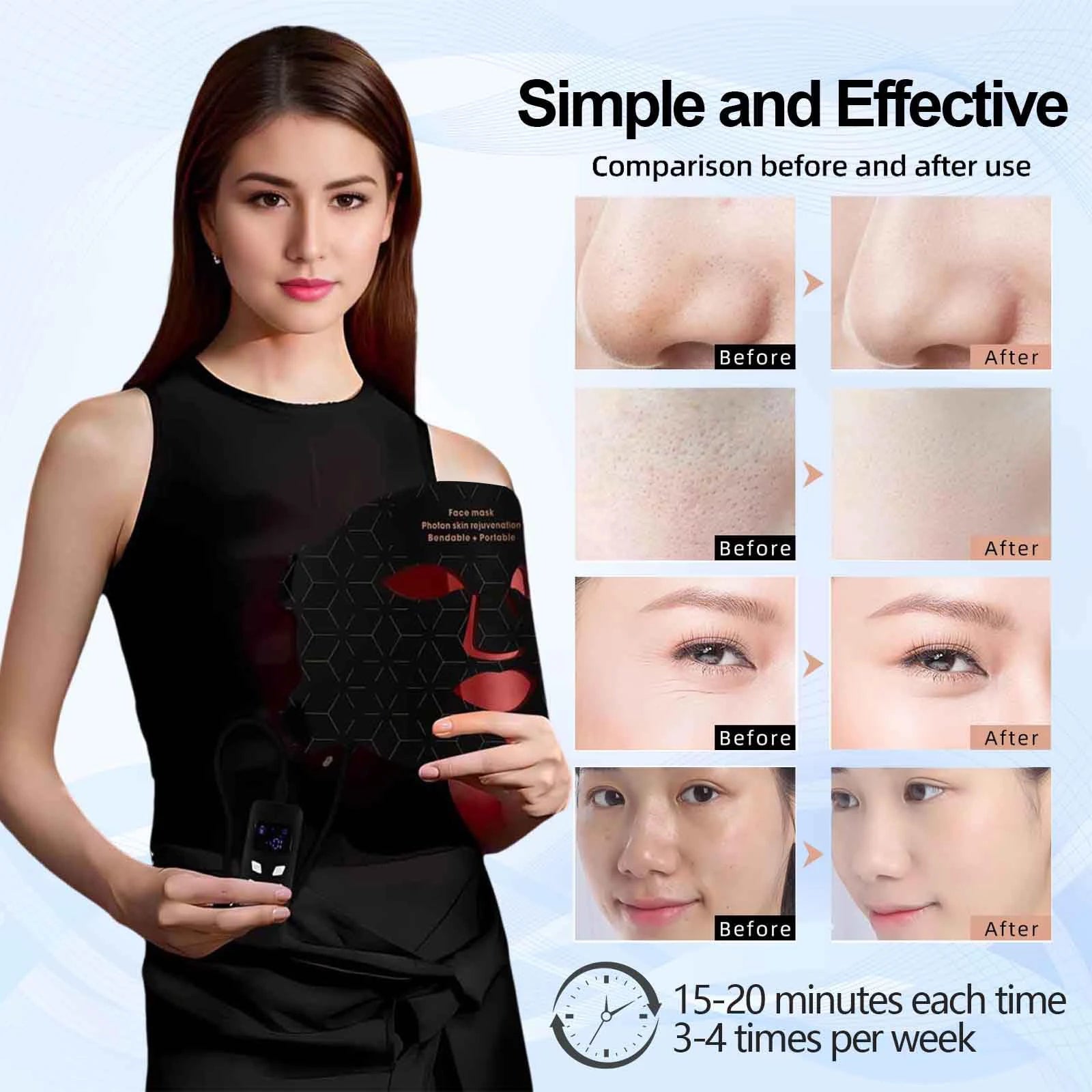 Facial Red Light Therapy Mask