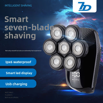 Rechargeable Electric Shaver with Digital Display