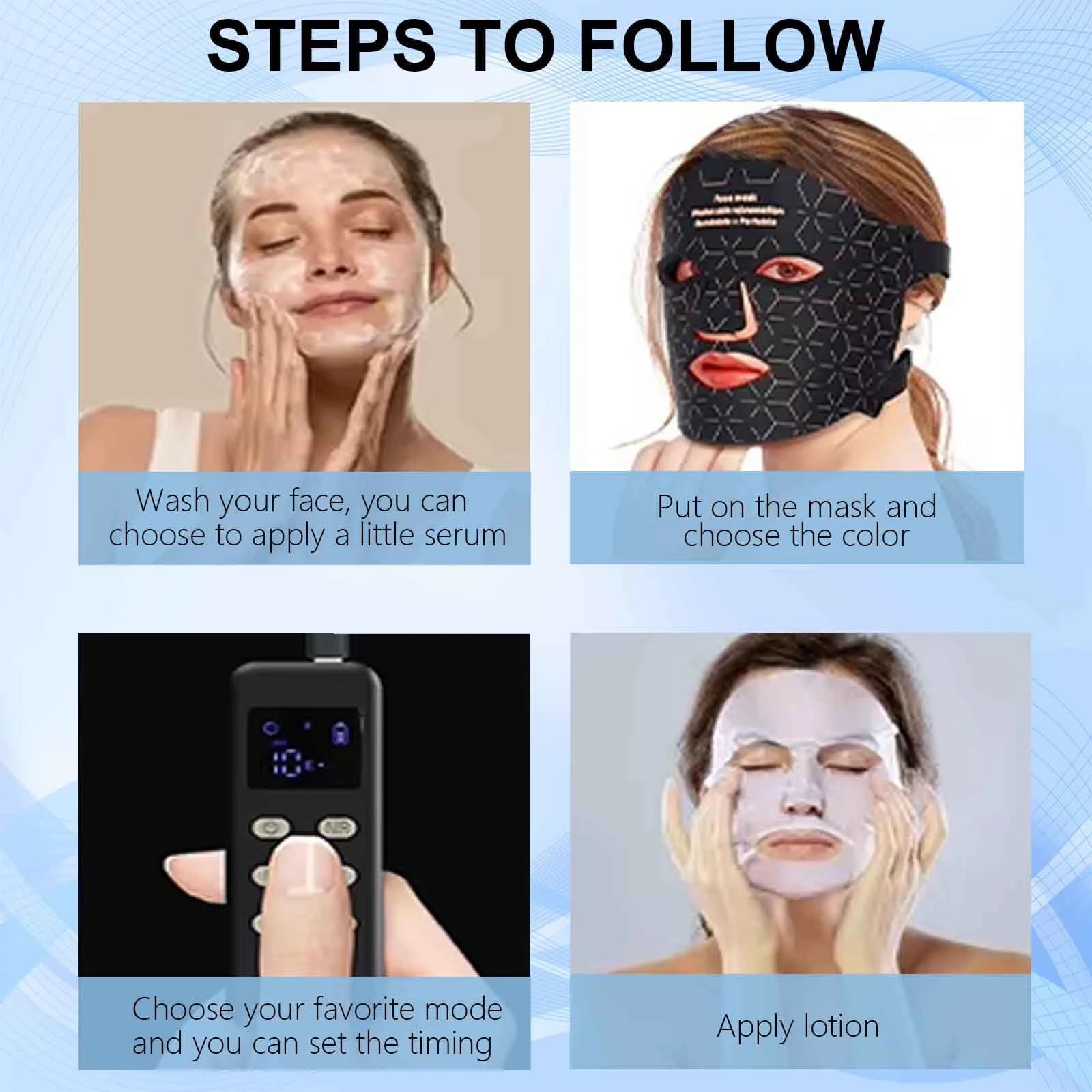 Facial Red Light Therapy Mask