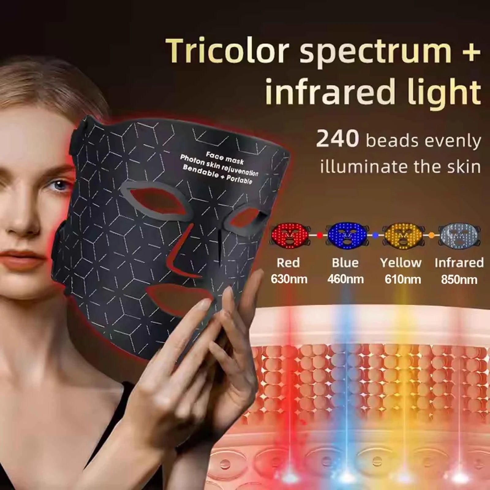 Facial Red Light Therapy Mask