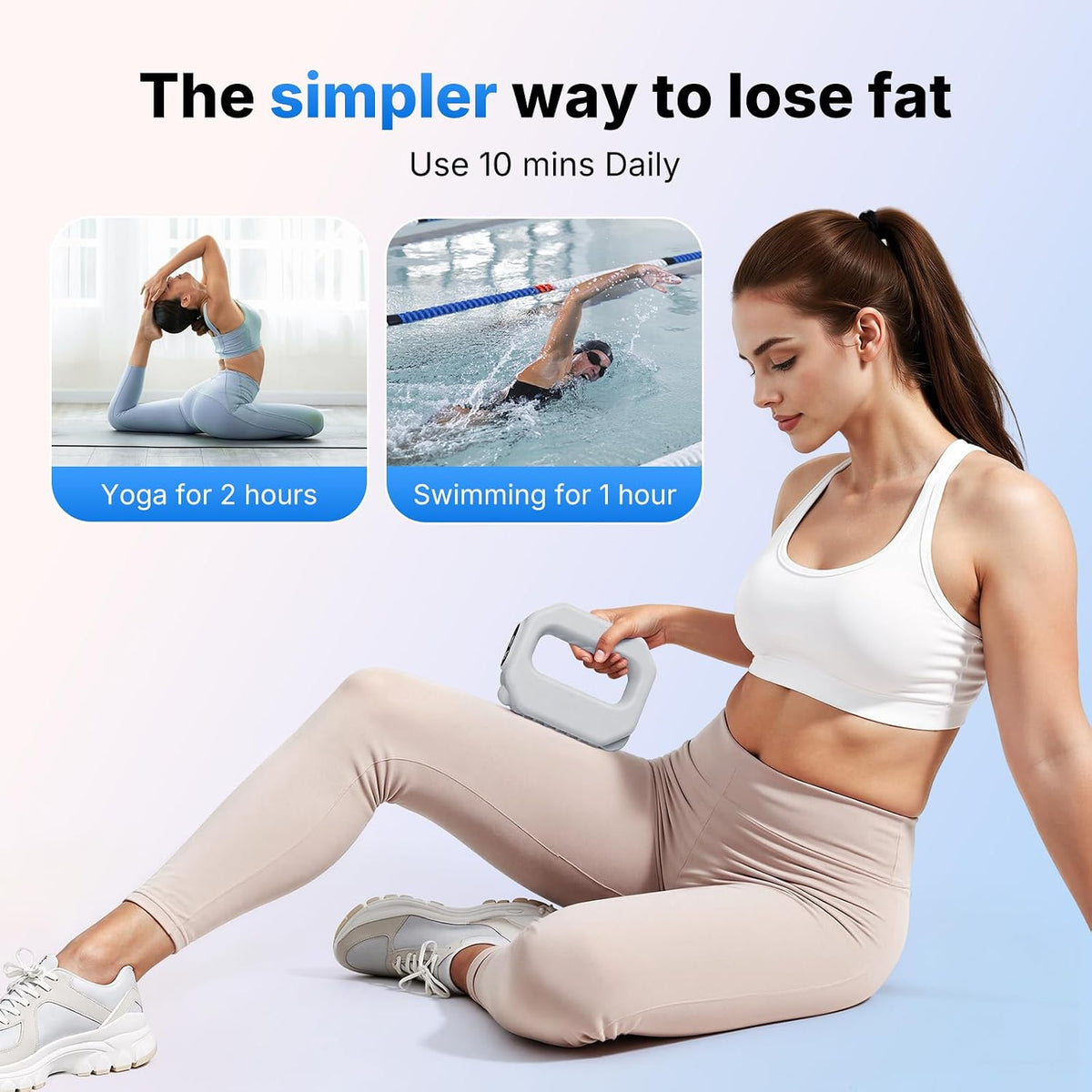 MERACH Fascia Ring Massager, Adjustable 6-Level Vibration for Home Gym Use