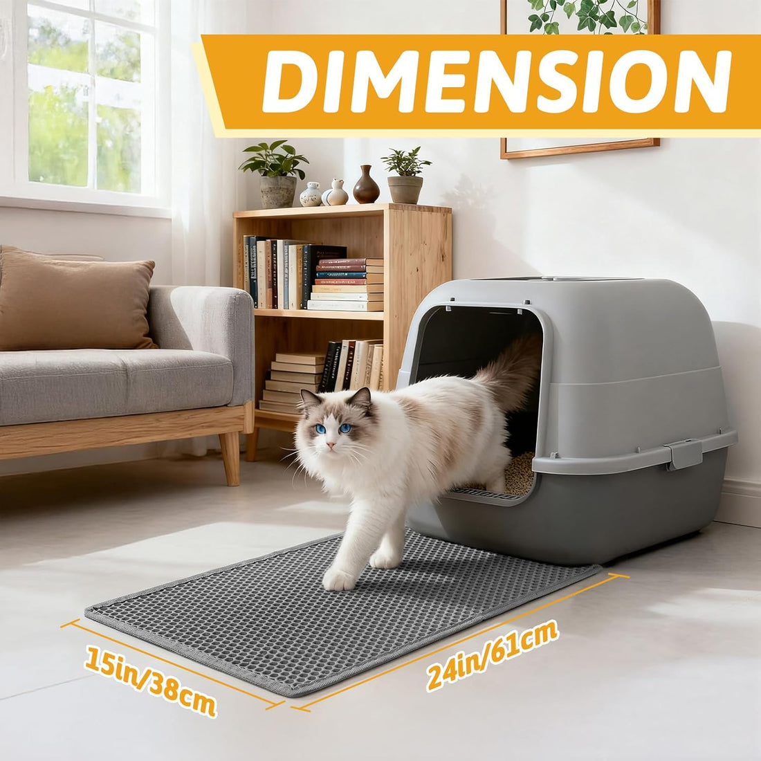 Cat Litter Mat Double Layer Waterproof Urine Proof Trapping Mat
