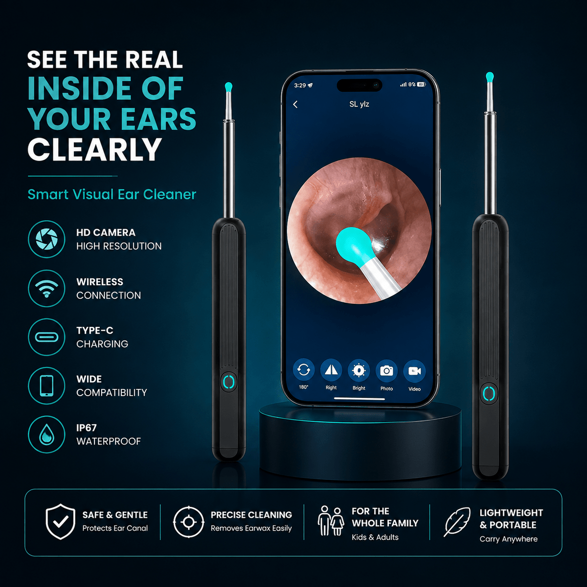 SNAPCART™ SMART VISUAL EAR CLEANER