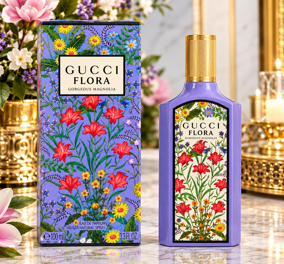 Gucci Flora Gorgeous Magnolia Eau de Parfum 3.3 oz / 100ml Spray for Women