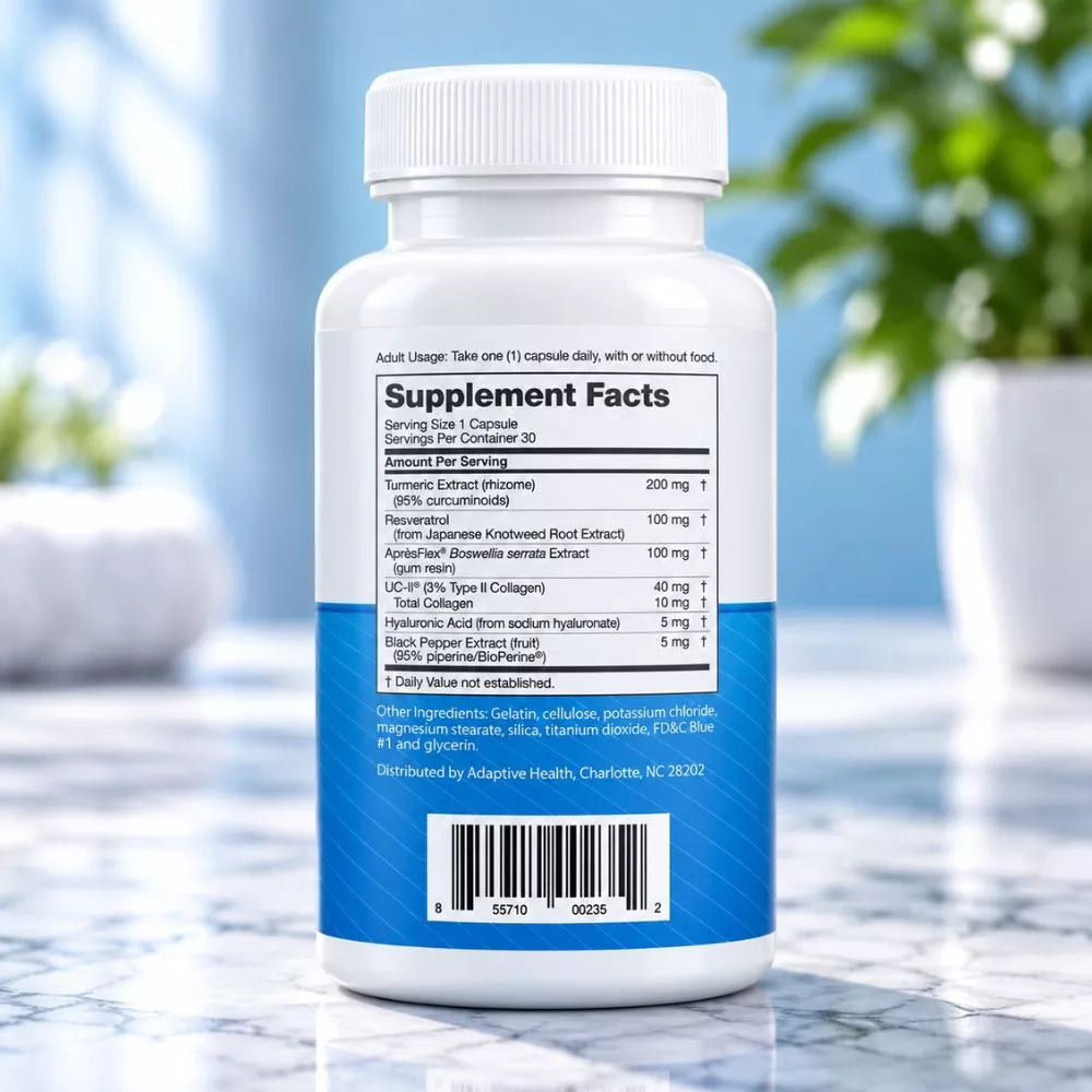 Instaflex Advanced Joint Support Supplement Facts and ingredient information