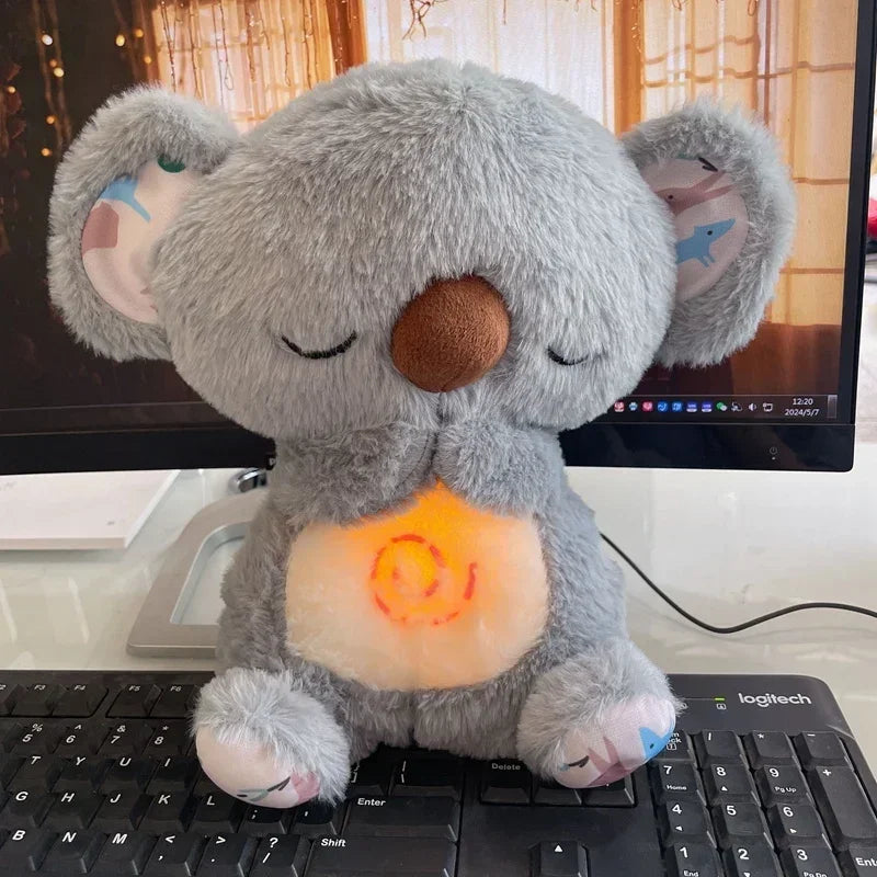 Cute Soothing Koala Calming Anxiety Relief Breathing Koala Bear Toy Sleep Buddy Plush Doll With Lights