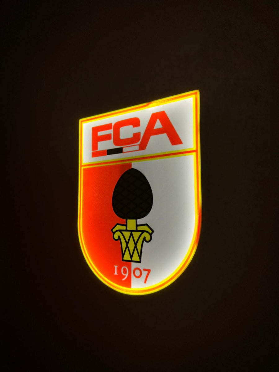 Leuchtendes FC Augsburg LED-Vereinslogo