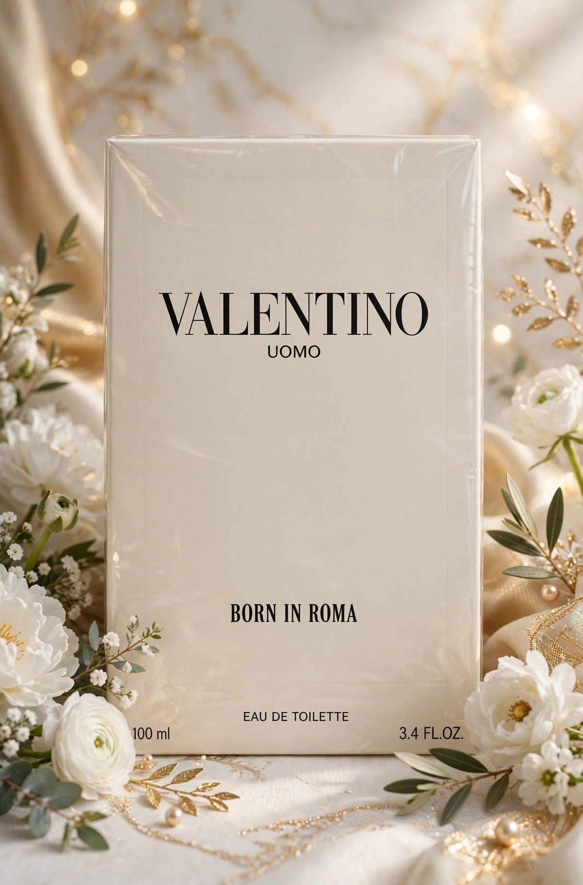 Valentino Uomo Born In Roma Ivory EDT for Men – 3.4 oz / 100 mL