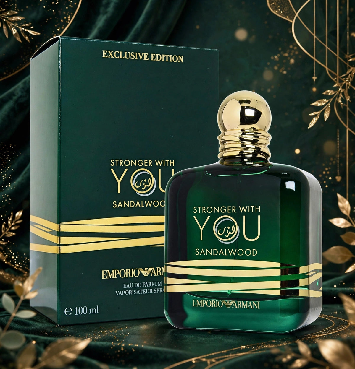Giorgio Armani Stronger With You Sandalwood Eau de Parfum for Men, 3.4 oz / 100ml, New in Box