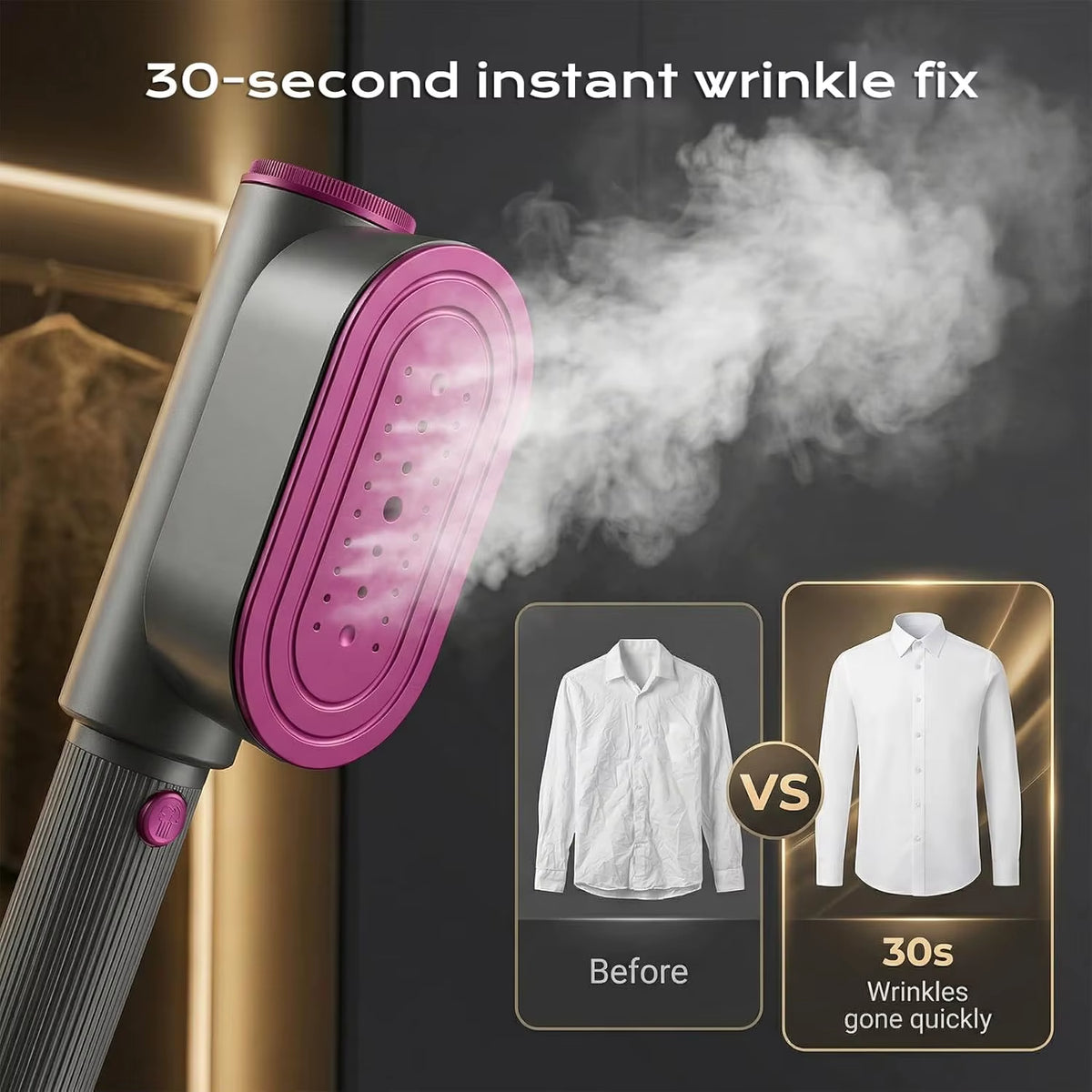 Steam Iron Portable Handheld Garment Iron Dry and Steam Iron for Clothes