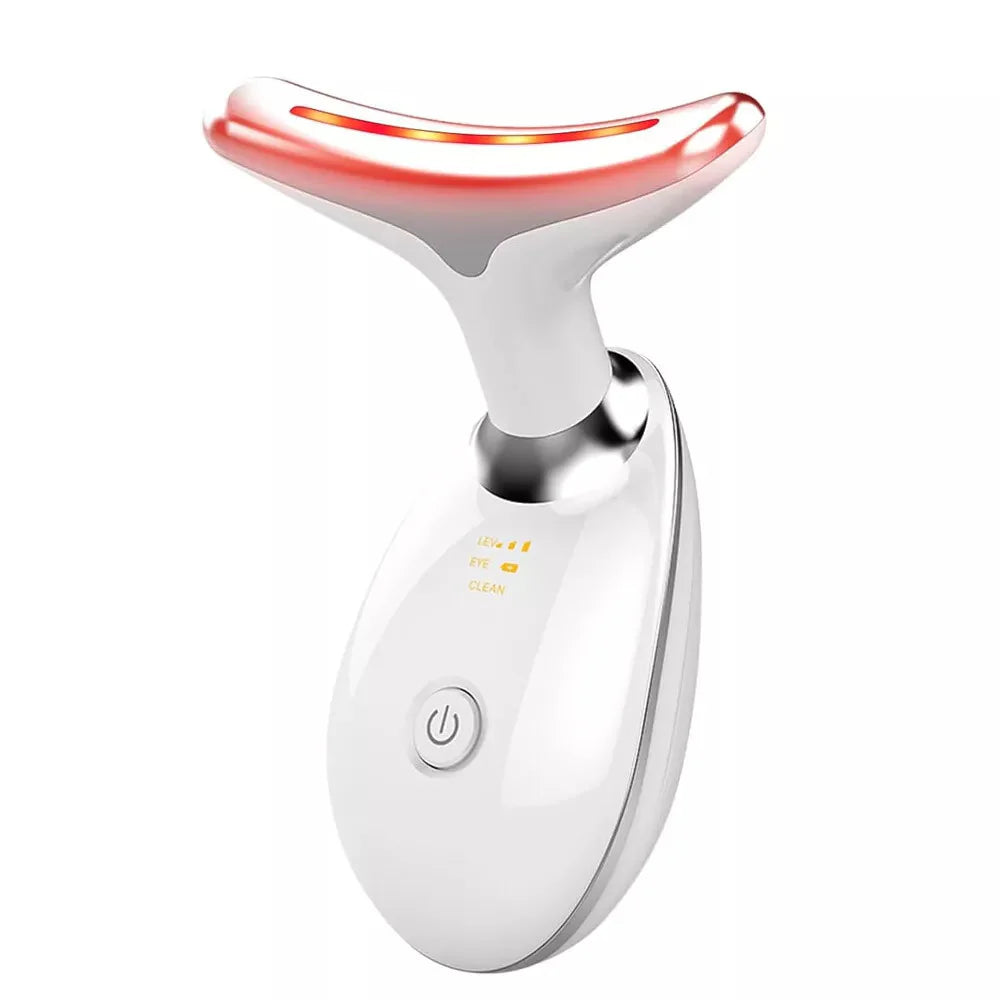Neck Face Lifting Massager Skin Tighten Device LED anti Wrinkle Double Chin US