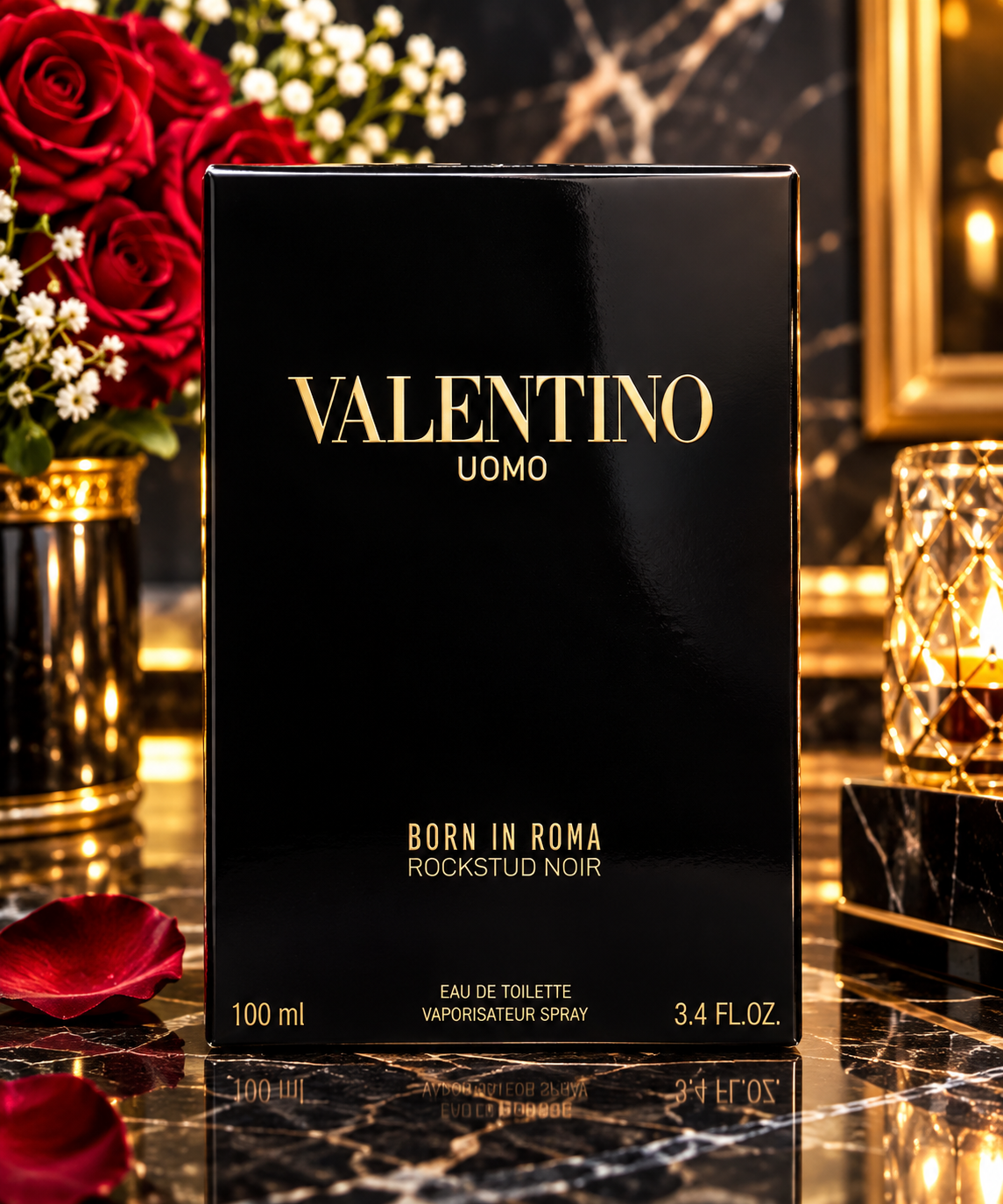 Valentino Uomo Born In Roma Rockstud Noir EDT 3.4 oz (100 ml)